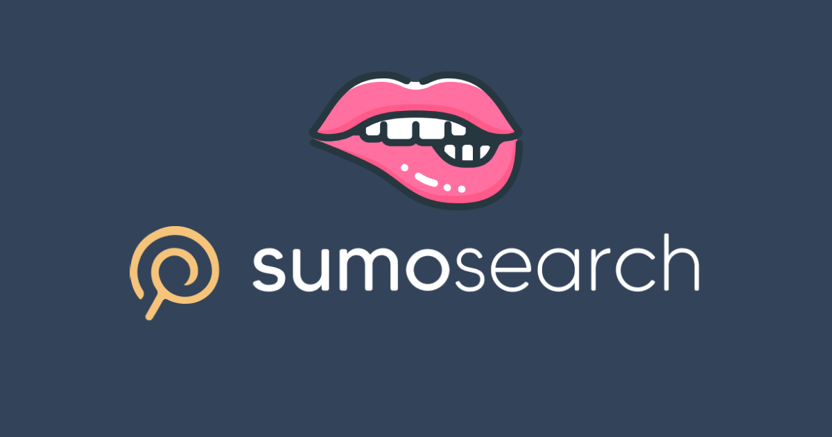 SumoSearch banner with logo and icons